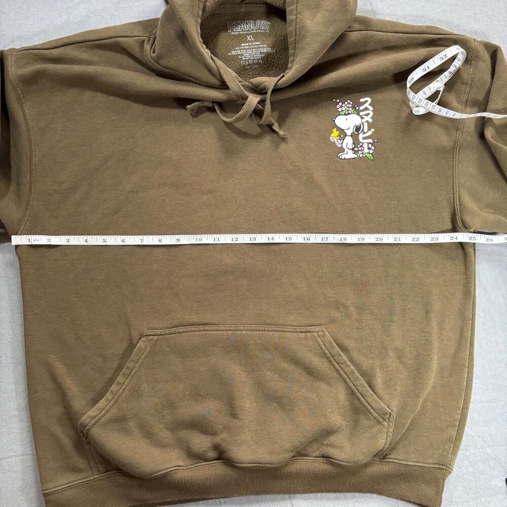Peanuts Men's Khaki and Brown Hoodie - Picture 5 of 8
